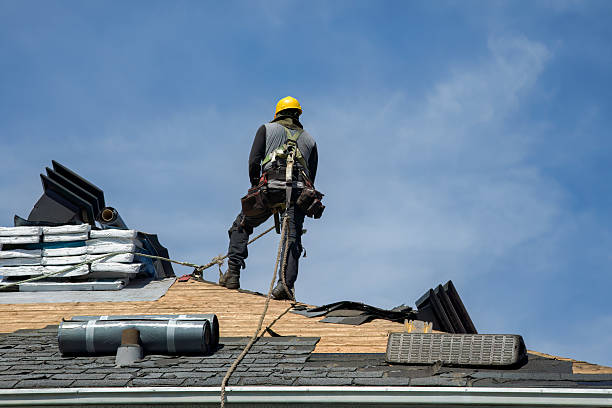 Professional Roof Installation technician working in Burbank, OH